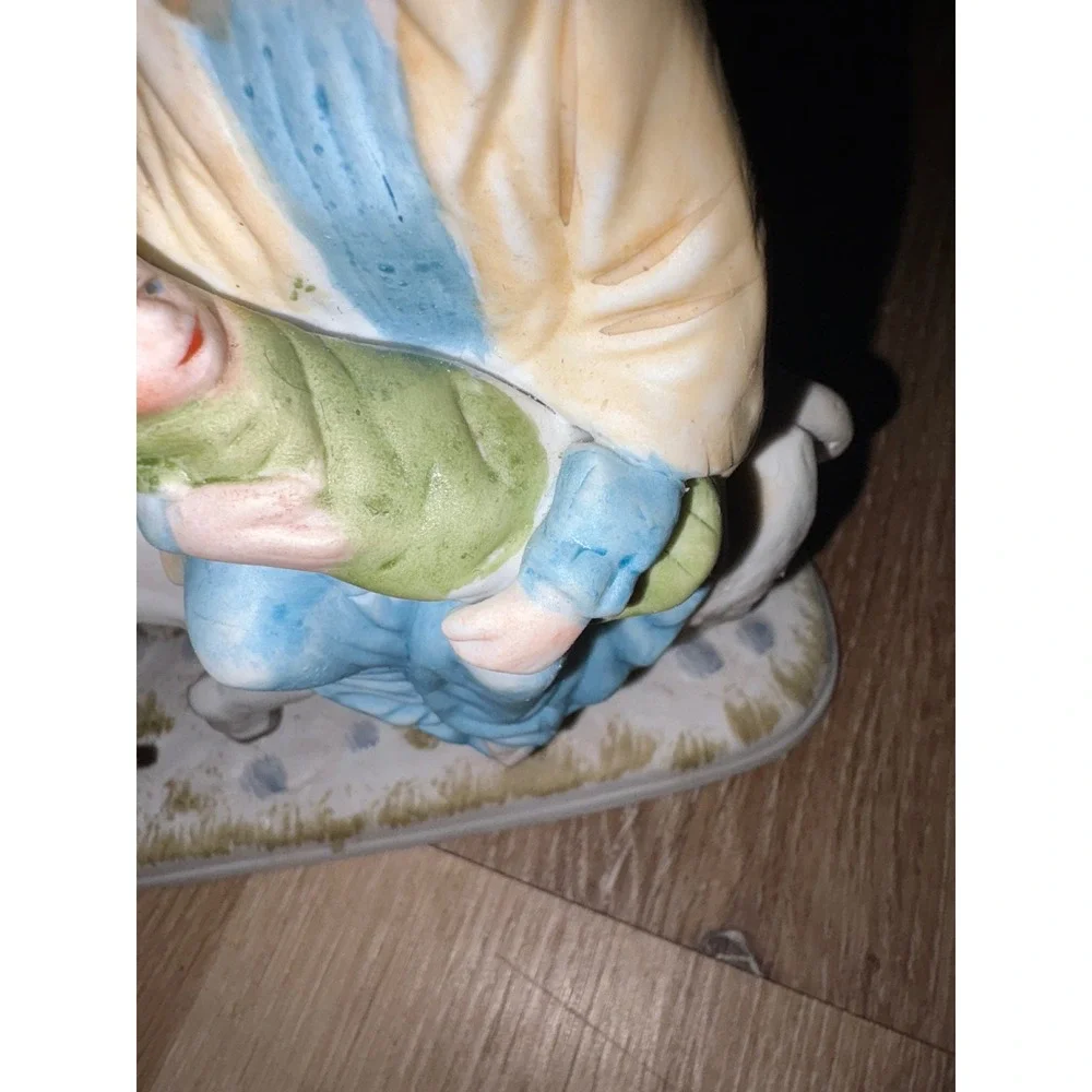 Vintage Flight Into Egypt Nativity Scene Joseph Mary Baby‎ Donkey Porcelain